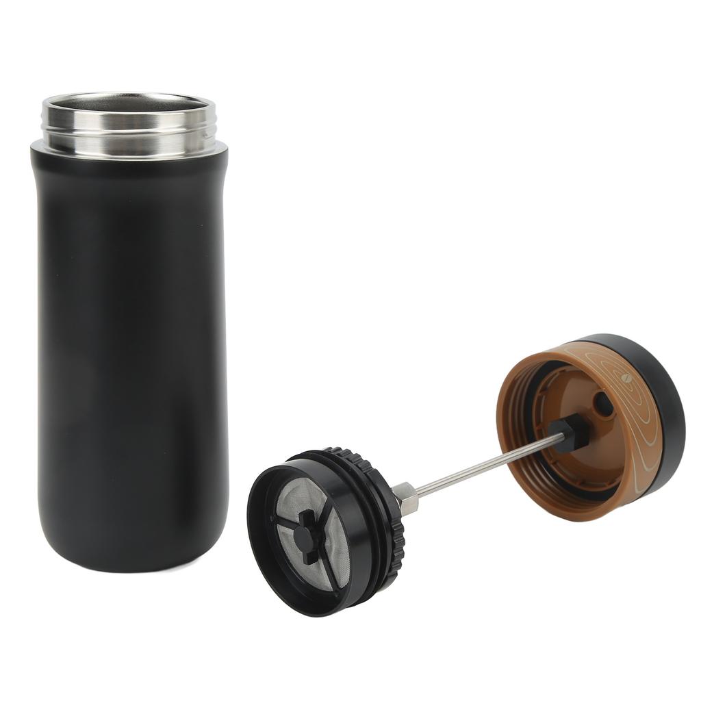 Outdoor Portable Coffee Pot French Press Coffee Maker Stainless Steel Insulated Travel Mug with