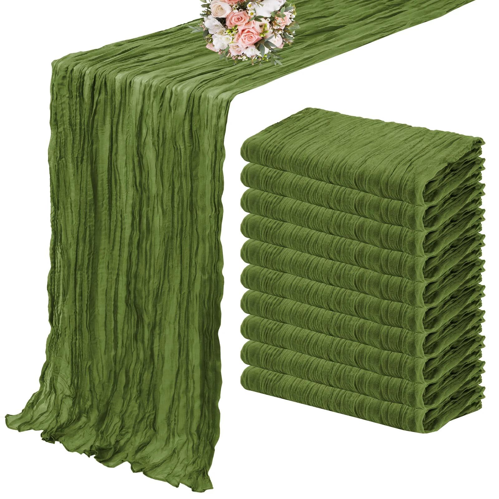 10PCS Set Semi-Sheer Gauze Wedding Table