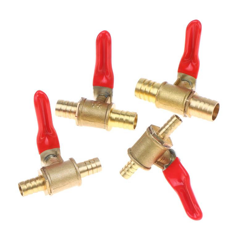 Hose Barb Shutoff Ball Valve 1Pcs 6-12mm Inline Rust Resistant for Water Oil Air Gas Fuel Line Boat Maintenance
