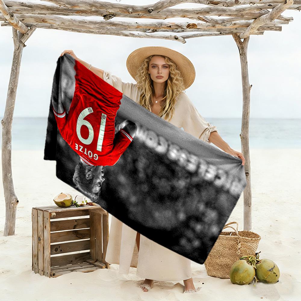 Alexis Sanchez Celebrates Beach Towel Super Soft Microfiber Quickdry Fabric Comfortable Lightweight