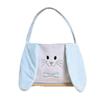 Cute Plush Easter Basket Rabbit Ear Candy Bag with Handle Bunny Storage Bucket Easter Egg Decorations Handbag Gift Bag