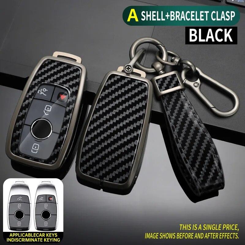 

Чохол для автомобільного ключа з вуглецевого волокна та цинкового сплаву для Mercedes Benz ACESG класу GLC CLE CLA GLB GLS W177 W205 W213 W222 X167 AMG