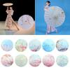 Tassel Design Oiled Paper Umbrella Printed Silk Silk Fabric Umbrella  Scenery Decoration