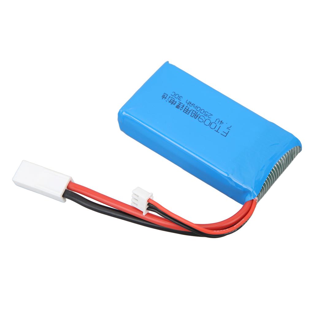 RC Lithium Battery 7.4V 2500mAh High Capacity Remote Control Boat Battery For Feilun FT009 Speedboat