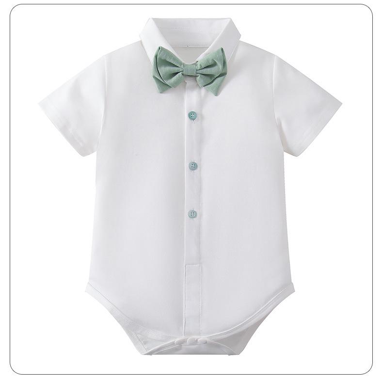 European & American Boys' Summer Three-Piece Set: T-shirt, Shorts, Vest - Children's Formal Outfit.