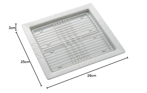 Kuriyama Square Dish, Separate, White, NULL, K-1291, 23.5 x 25 x 2 cm