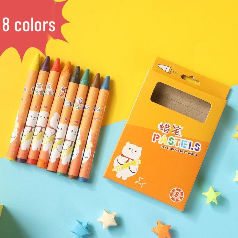 Cartoon Crayon Set for Kids - 6, 8, or 24 Colors for Art and Doodling