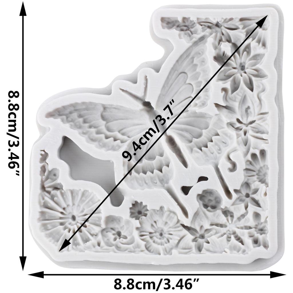 Butterfly Silicone Molds Rose Flower Fondant Mold Cake Decorating Tools Cupcake Topper Chocolate Candy Craft Gum Paste Polymer Clay