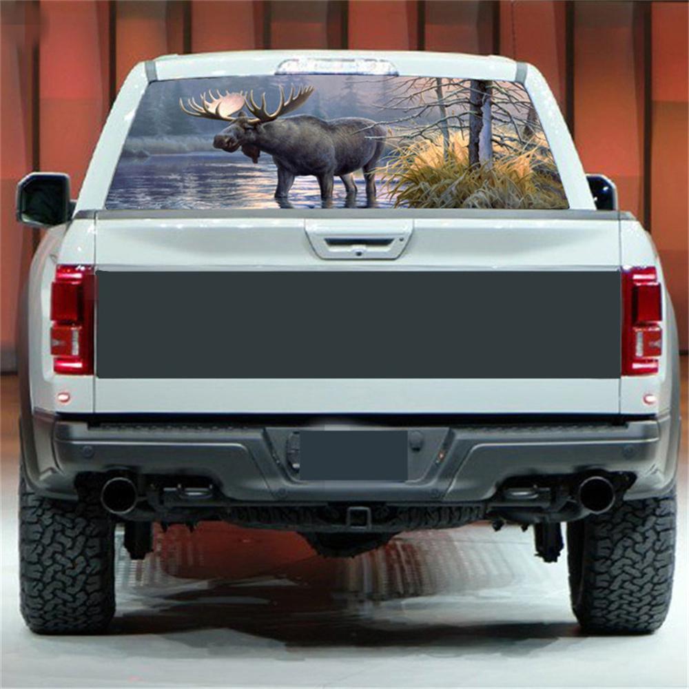 Forest Animals Moose Window Graphic Tint Decal Sticker For Truck Jeep SUV PICUP