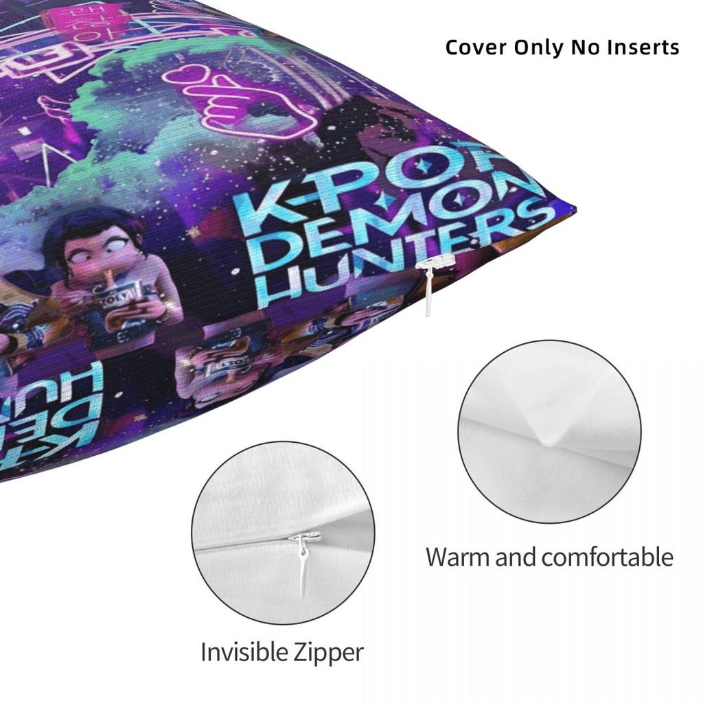 Y2K Home Kpop Demon Hunters HuntrixDecor Pillowcases Accessories Pillow Covers Zipper Multi Size