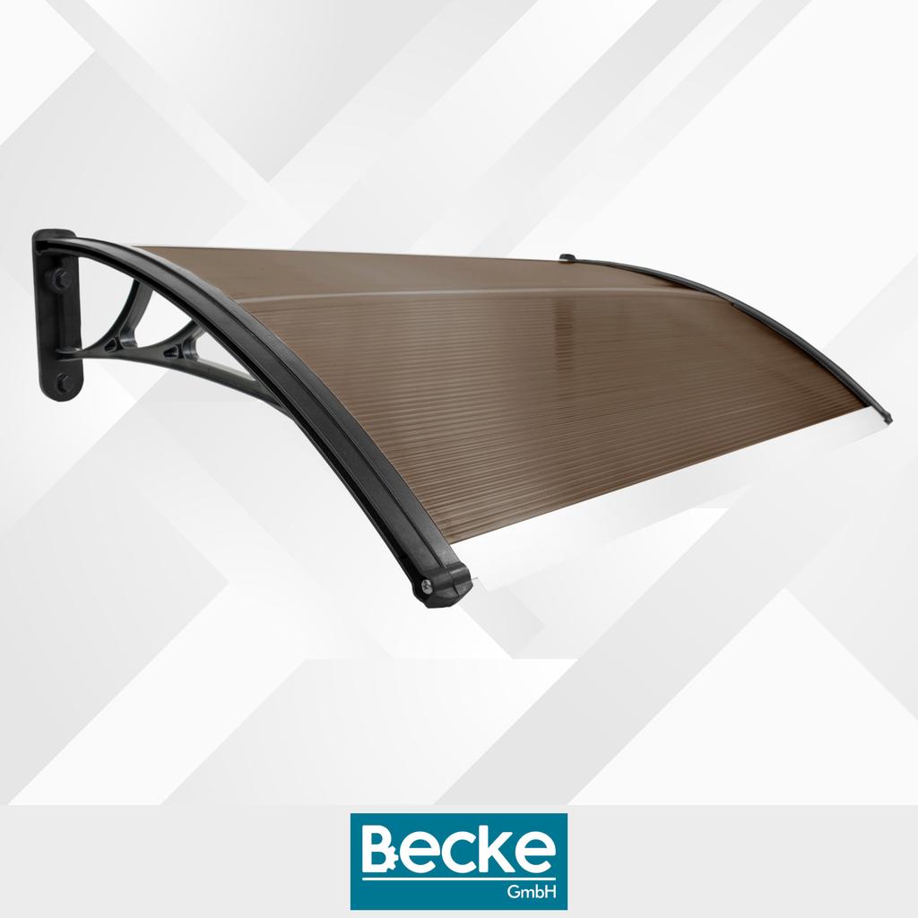 Canopy over the entrance door, balcony window, air conditioning, brown 120x80