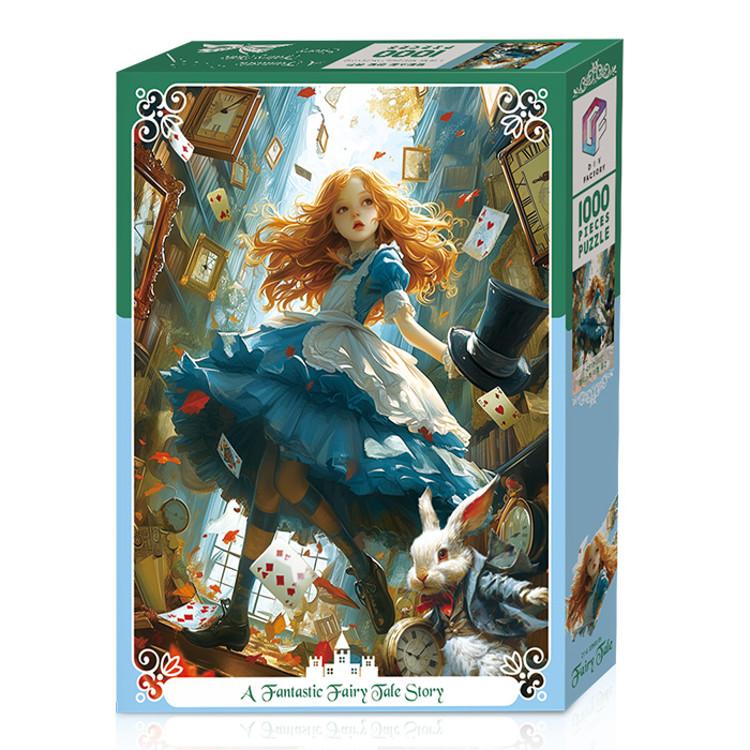 Alice rum-tid pussel illustration 1000 bitar, populärt koreanskt pussel