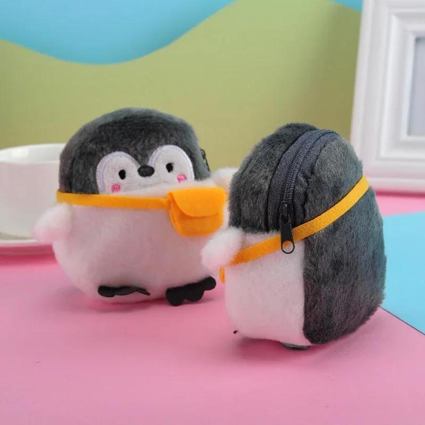 1 Pcs Shoulder Bag Little Penguin Kawaii Penguin Plush Wallet Soft Penguin Plush Coin Purse Girls Lovers Valentine's Gifts Small