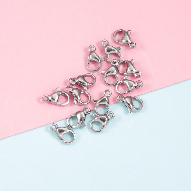 Stainless Steel Lobster Clasp Jewelry Connector 9/10mm DIY Accessories 9mm