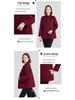 Damen Doppelseitiger Kaschmir-Wollmantel - Bestickt, Modische Kurze Jacke für Mittleren Alters & Ältere (Herbst Winter)