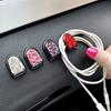 4PCS Multifunction Diamond Crystal Hooks Car Hanging Bag Holder Ornament Decor Hook Universal Creative Auto Interior Accessories