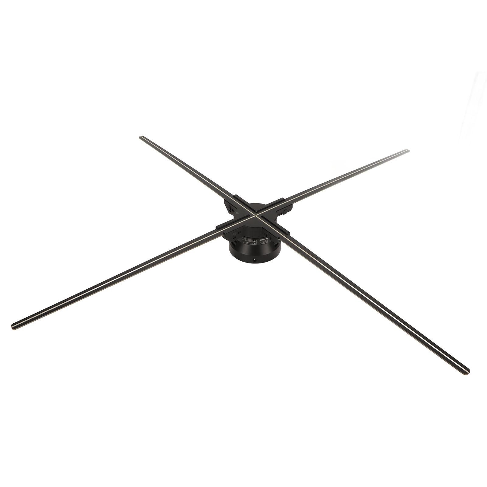 

3D голографическая рекламная машина 1600P 4 листа 1024 светодиодных шарика 85 см диаметр голографический светодиодный вентилятор US Plug