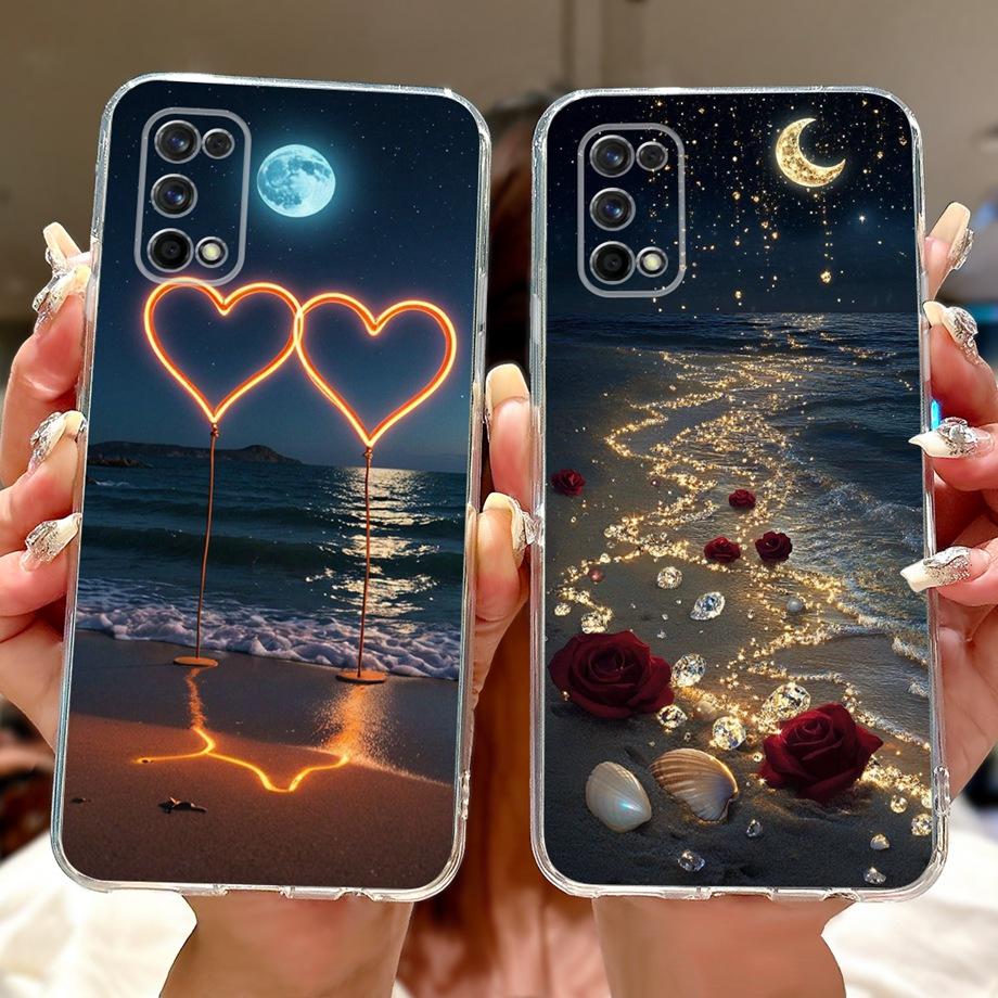 Etui do Realme 7 Pro RMX2170 Luksusowe Modne Malowane Pokrowiec Miękki Silikonowy Pokrowiec na Telefon Do Realme 7 5G RMX2111 Realme7 Pro 4G Obudowa