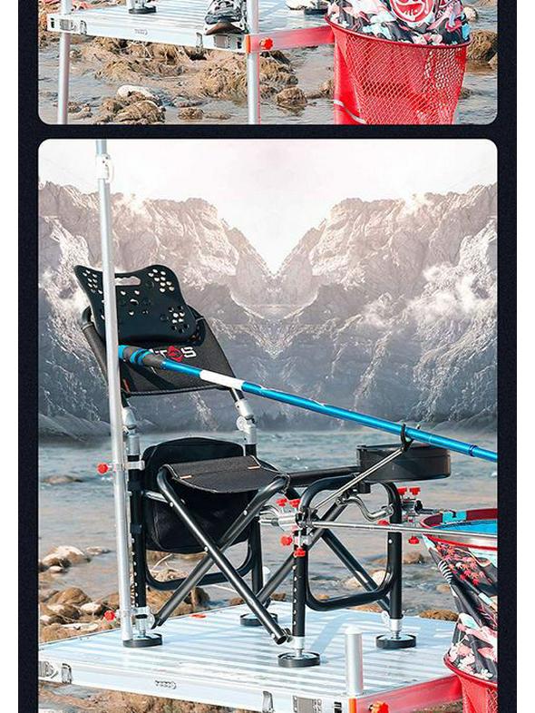 Jiangshan Multifunctional Folding Fishing Chair - Portable Reclining All-Terrain Stool