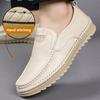 Leather Shoes Men's Summer New Business Men's Casual Shoes Soft Soled Comfortable Driving Shoes Middle-aged and Elderly Dad Shoe