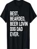 Bestes Bärtiges Bier Papa Lustiger Spruch Hund T-Shirt