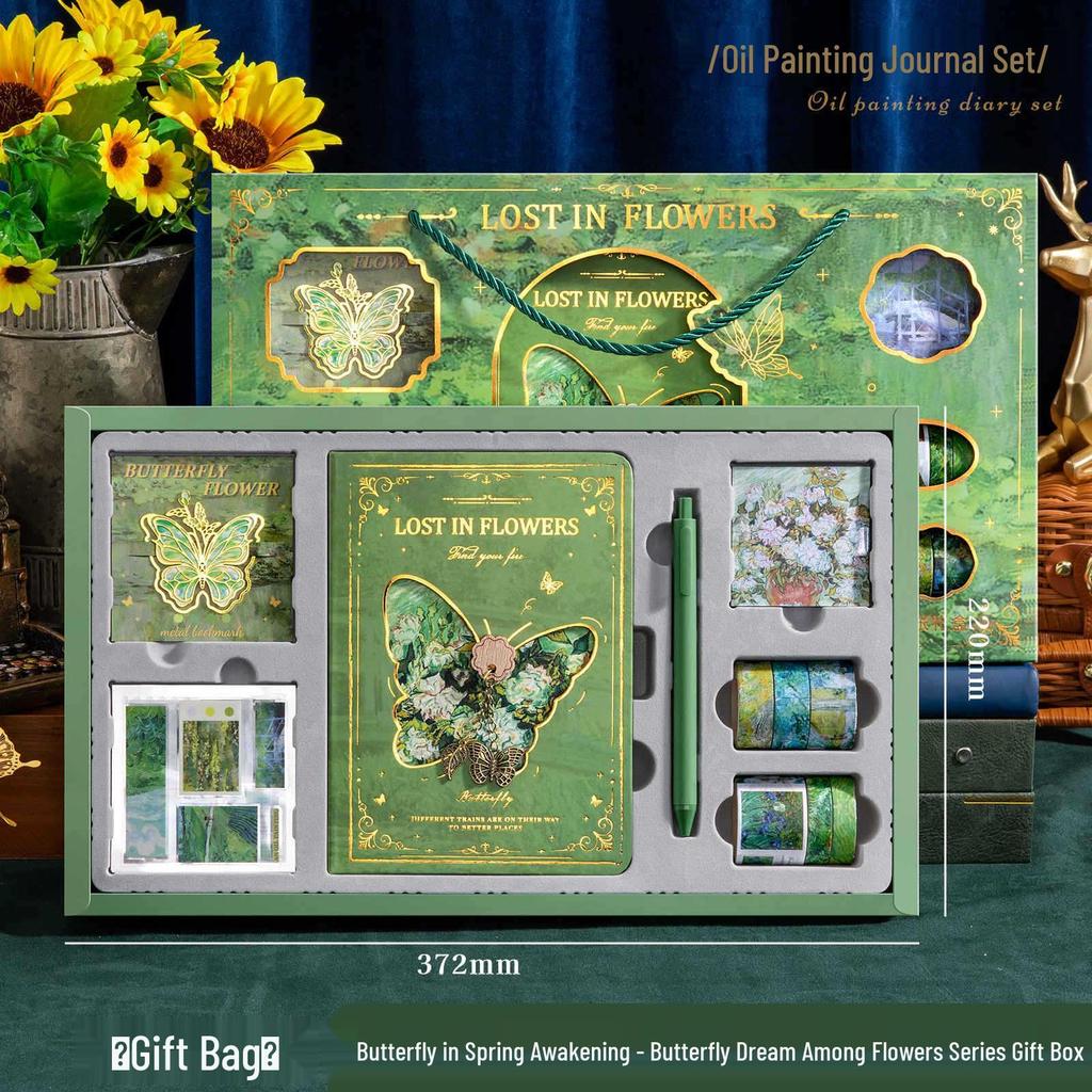 Vintage Oil Painting Notebook Set: Journal and Diary Gift for Students - Perfect for Back To School or Children's Day Souvenir