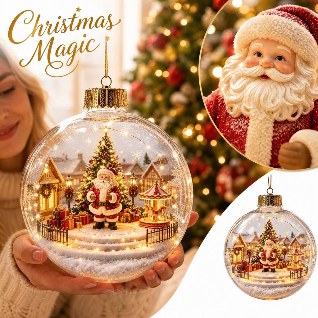Christmas Tree Ornaments Set Clear Plastic Christmas Ball Decorations for Holiday Party Decor