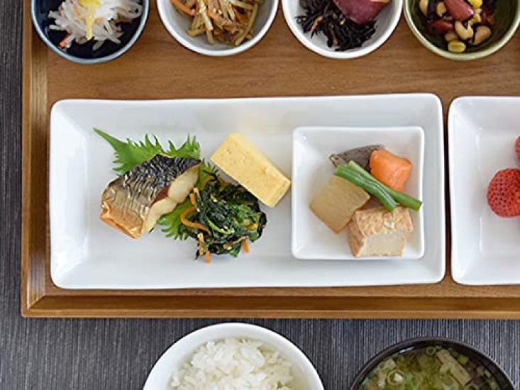 East Original Square Plates Set of 5 White Small Square Soy Sauce Dishes (SS) (STUDIO BASIC) - Plates, Plates, Plates,