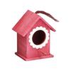 Wall Mounted Wooden Bird House Handmade Weather-Resistant Bird Nest Box with Hanging Rope Decorative Bird Breeding Box