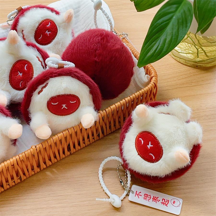 Cute Cartoon Plush Bag Charm With Short Hair Material For Gift Giving