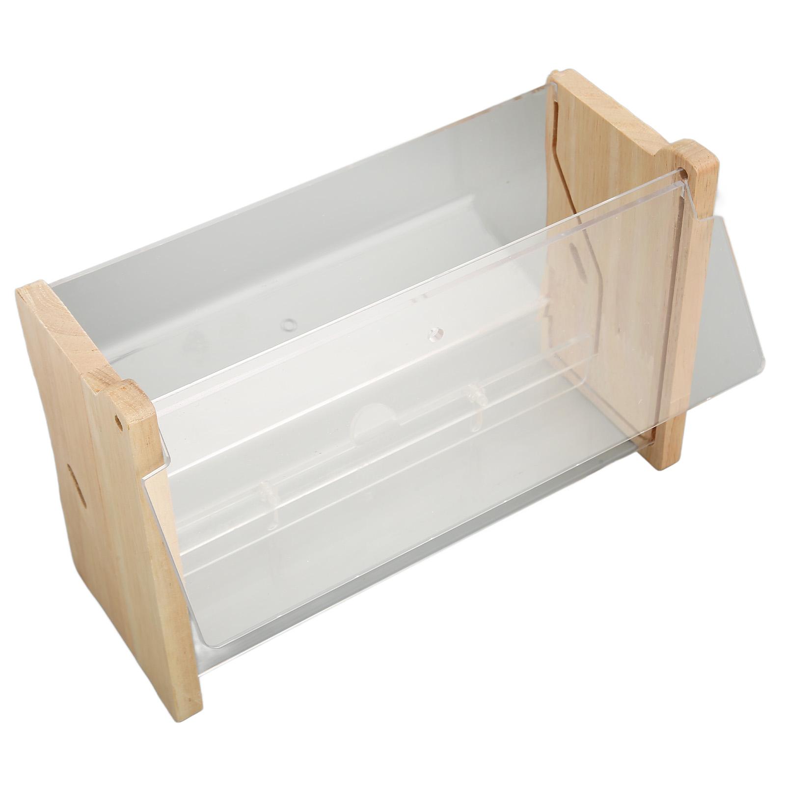 

Chicken Feeder Automatic Large Capacity Clear Acrylic Chick Bird Food Box for Budgies Cockatiel Quails 22x7.8x14.2cm M