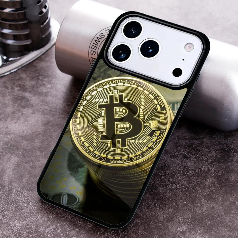 Bitcoin BTC Handyhülle für iPhone 17 16 15 14 13 12 11 Pro Max Plus 17Air Weiche Silikonhülle