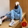Thick Velvet Sports Suit for Women, Autumn and Winter Korean Style Loose Fashion Sweatshirt Casual Two-piece Set