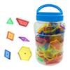 140Pcs Transparent Attribute Blocks Educational Pattern for Games Fractions