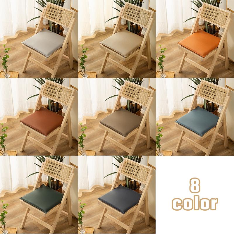 Simple Style Dining Chair Cushions Waterproof PU Leather Memory Foam Seat Cushion Pad 40cm Home Office Technology Cloth Cushion
