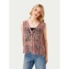 DIMANAF 2026 New T-Shirt Knitting Lace Vest Women Buttons O-Neck Hollow Summer Style Basic Tops Tees Loose Clothing