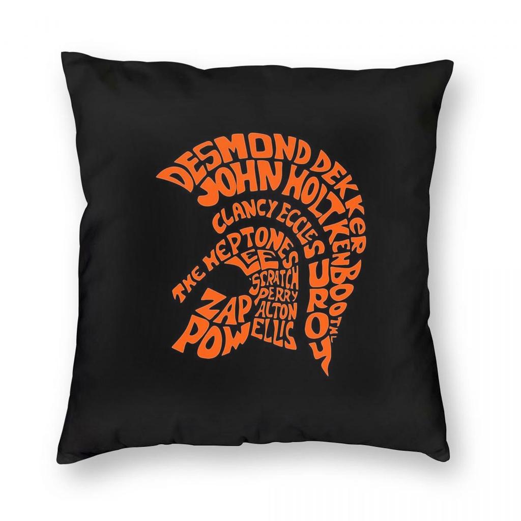 British Record Label Founded Square Pillowcase Polyester Linen Velvet Creative Zip Decor Home Cushion Case