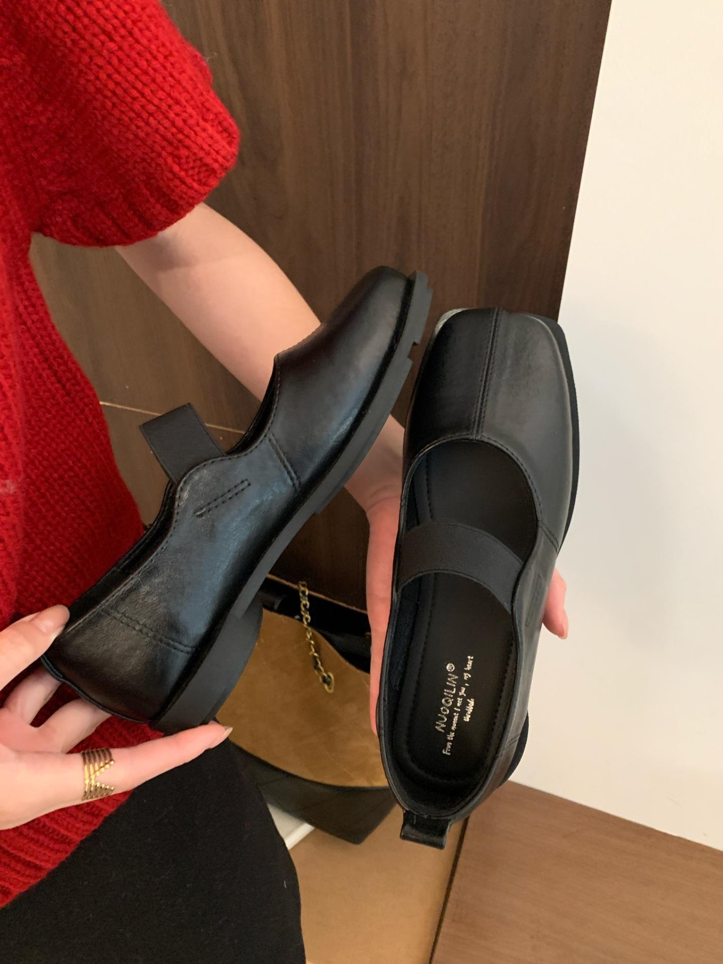 Women s Flat Spring French Style Pumps - Fashionable Footwear 35 чёрный