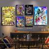 Classic Anime Saint Seiya Anime Posters Sticky Waterproof Paper Sticker Coffee House Bar Kawaii Room Decor