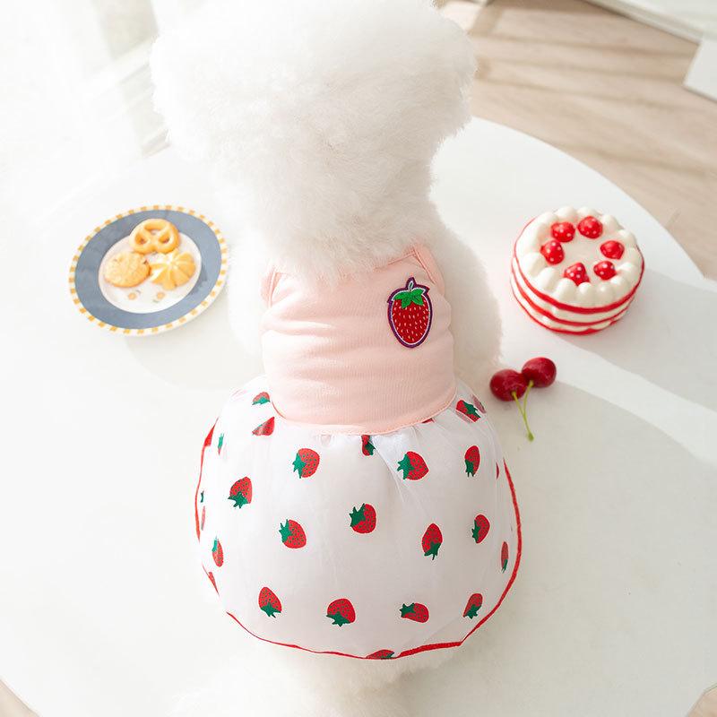 

ins wind sweet wind mesh thin summer dog dress cat skirt small dog teddy pet clothes XS (recommended weight 1-1.5kg)