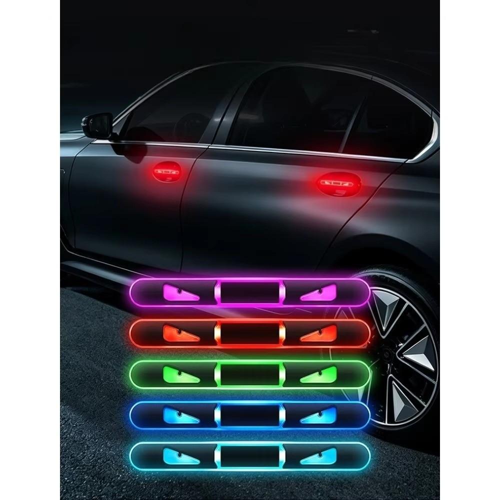 Cat Eye Car Warning Anti-collision Strip Silicone RGB LED Light Bars  Car Accessories
