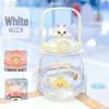 Portable Cartoon Transparent 1300ml Straw Water Bottle