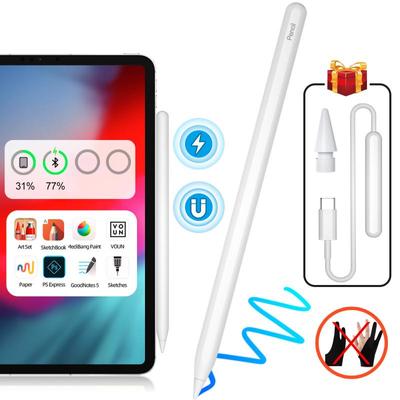 FONKEN Neuer Palm Rejection Stylus für iPad Pro 2021 2020 2019 2018 Hochpräziser Tablet Touch Pencil Magnetische Befestigung für Stylus Pencil