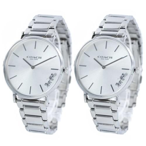 

Coach Perry Boys Matching Watches with Storage Box, Simple Silver and Stainless Steel, 1450334414503344
