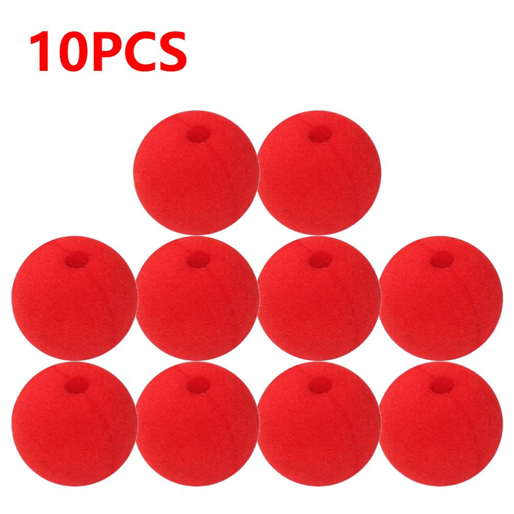 1-10 SZTUK 50mm Czerwony Gąbczasty Nos Klovna Kula Impreza Halloweenowa Clown Cyrk Magiczny Rekwizyt Komiksowy Cosplay Kostium Makijaż Dzieci Dorośli