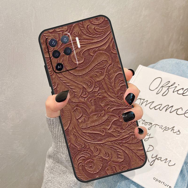 

Brown Hand Tooled Western Case For Oppo A5 Pro A15 A17 A57 A77 A94 A74 A54 A16 A76 A96 A40 A60 A80 A18 A38 A58 A78 A98 OPPO A57 5G