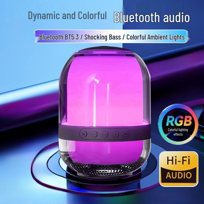 Wireless Bluetooth Speaker M9 with RGB Lighting and Subwoofer for Car and Outdoor Use