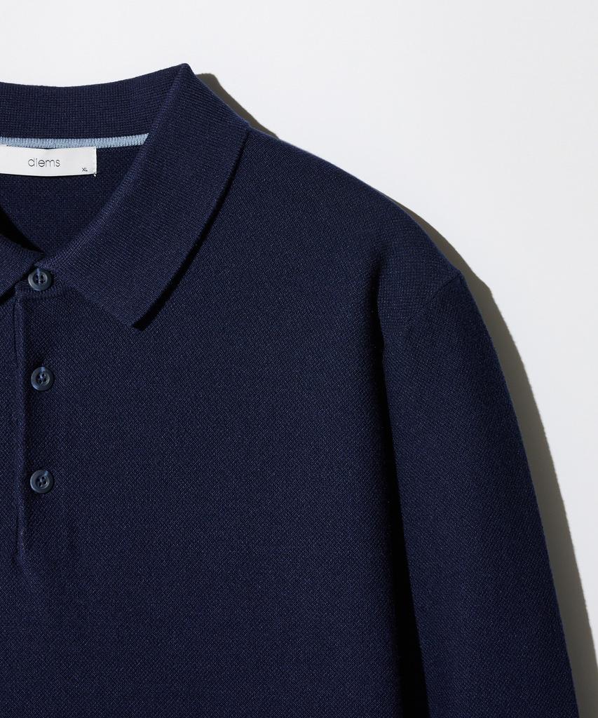 STCO Diems Soft Touch Collar Knit Navy (Classic Fit)_Dktxa04Csn