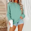 Women Winter Tops Women's Long Sleeve Sweatshirt Casual Crewneck Loose Fit Pollover Fleece Tops