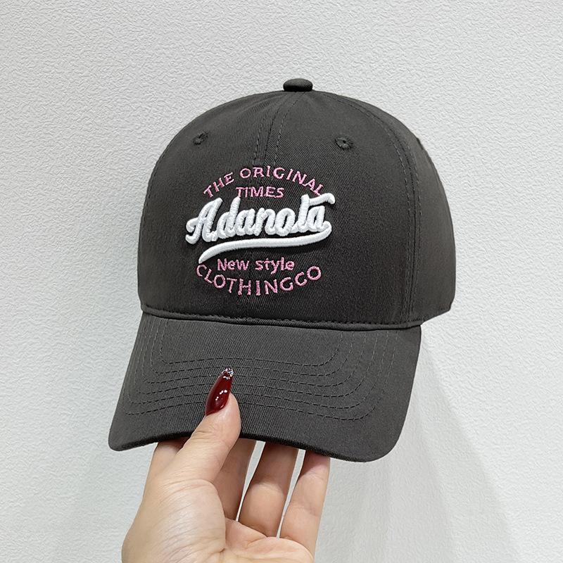 Unisex Baseball Cap With 3D Letter Embroidery, Simple Versatile Face-Slimming Peaked Hat, Soft Top Dad Hat